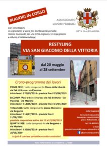Lavori in corso in via della Vittoria: campagna informativa dell’assessorato