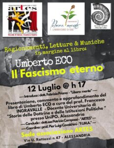 “Il fascismo eterno”: ragionamenti, letture e musiche in margine al libro di Eco