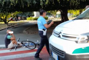 Piazza D’Annunzio, investito un ciclista